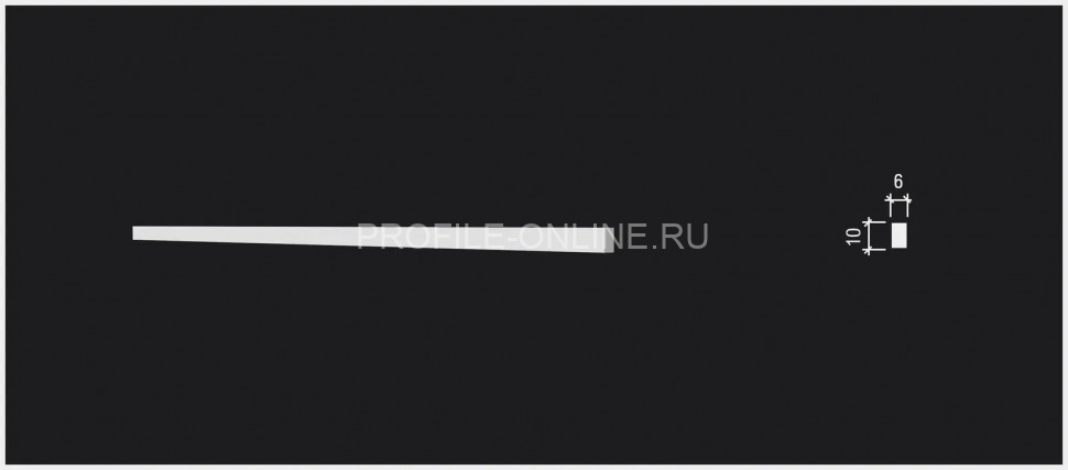 Декоративный молдинг 10х6 мм Decor-Dizayn DD632(3m) полистирол белый, под покраску 3 м
