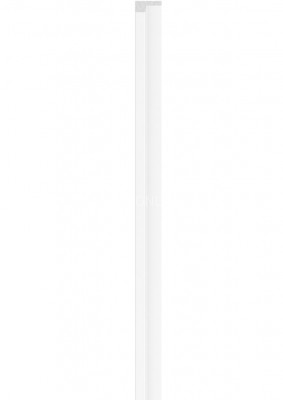 Левая планка-рейка для стеновой реечной панели VOX LINERIO S-LINE белая 2650х28х12 мм