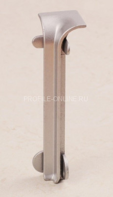 Внутренний уголок для напольного плинтуса ПЛ-70 серебро матовое