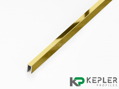 П-образный профиль 10х5 мм из нержавеющей стали SS 304 FSUP05-GP S.S.304 золото полированное 2.7 м