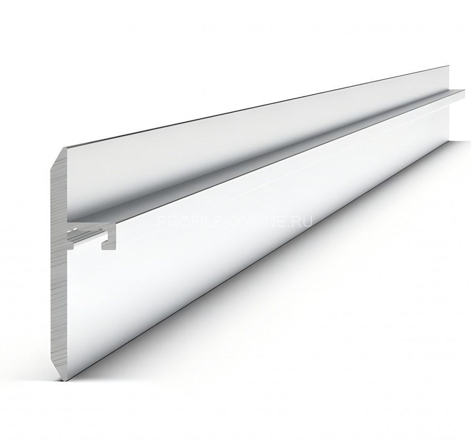 Алюминиевый порожек стыковочный для пола 38х11 мм Диал 9155 серебро 3 м