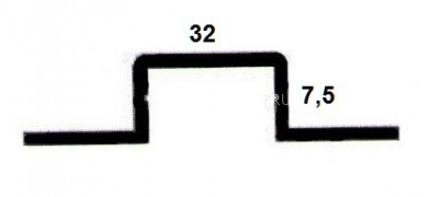 Омега-профиль алюминиевый ОП-001 АД31 Т1-3000 3 м