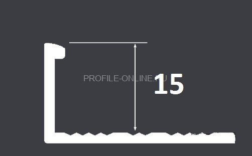 Профиль L-образный гибкий 15 мм (LPG 15) Cezar PVL77 L латунь полированная 2,5м