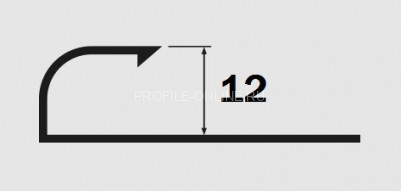 Алюминиевый С-образный профиль 12 мм PV15-12 песок матовый 2,7 м