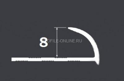 Алюминиевый С-образный профиль гибкий 8 мм PV10-09 eco шампань блестящая 2,7 м