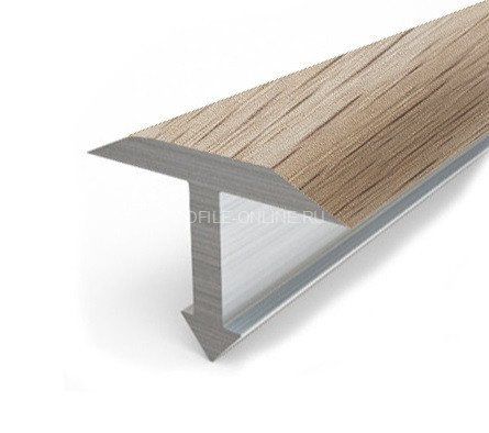 Алюминиевый Т-профиль 18 мм Т-18 КД Дуб беленый 2,7 м (упаковка 10 штук)
