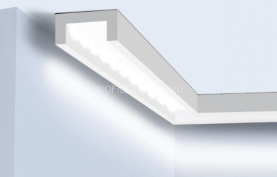 Молдинг под подсветку 20х40 мм HiWood LB40 белый 200 см