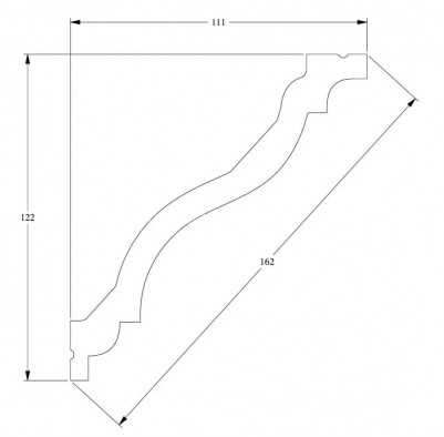 Гибкий потолочный плинтус Orac Decor Purotouch C333F белого цвета из полиуретана 122х111 мм 200 см