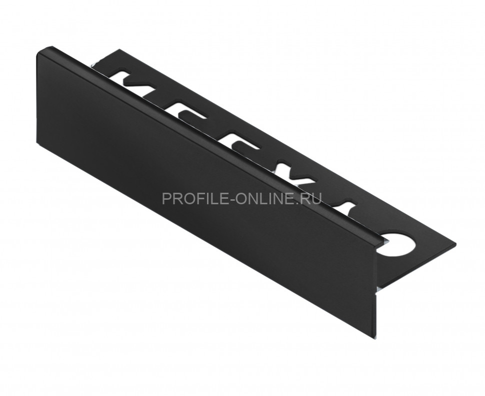 F-образный профиль алюминиевый 10 мм NEEXY PV53-19 BBL черный блестящий 2.7 м
