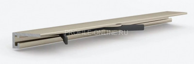 Алюминиевый микроплинтус скрытого монтажа 5х15 мм Laconistiq micro 15 classic светлое золото 245 см