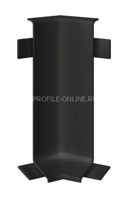 Угол 10х80 мм внутренний алюминиевый для плинтуса Laconistiq Adhesive 80 черный