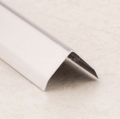 Нержавеющий уголок стальной 10х10 SAO12-10W серебро глянец 2,7 м