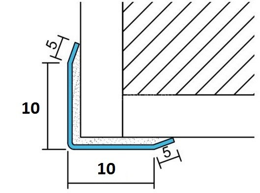 Нержавеющий уголок стальной 10х10 SAO12-10W серебро глянец 2,7 м