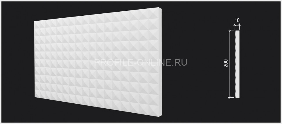 Отделочная стеновая декоративная панель 3D 200х10х2000 мм Decor-Dizayn DD932 из полистирола белая, под покраску 2 м