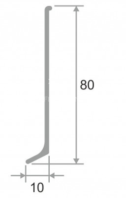 Внутренний уголок для напольного плинтуса ПЛ-80 белый муар
