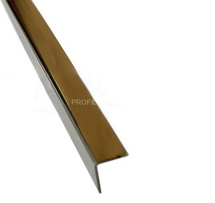 Латунный уголок равносторонний 15х15 мм натуральный 270 см