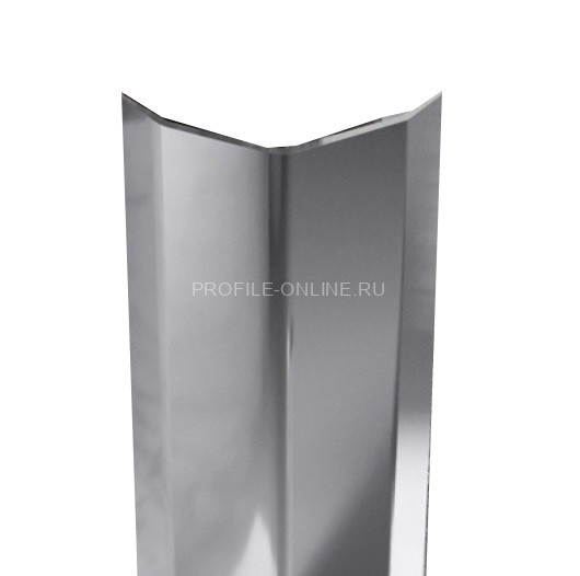 Нержавеющий уголок стальной равнополочный ПБ 15х15 (скос AISI 304) полированный 3 м