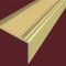 Алюминиевый угловой противоскользящий порог с резиновой вставкой 20х38 мм АУ-38-Анод золото-бежевый 2,7 м