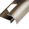 Алюминиевый закладной профиль для наружних углов 10х10 мм ПО-10х10 бронза светлая глянец 2.7 м