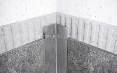 Нержавеющий уголок стальной внутренний 25х25 мм FLV 25 S сатинированная сталь 300 см