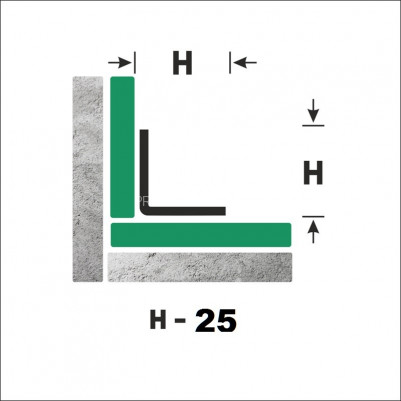 Нержавеющий уголок стальной внутренний 25х25 мм FLV 25 S сатинированная сталь 300 см