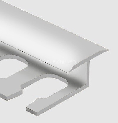 Алюминиевый Т-образный профиль гибкий закладной 16 мм PV42-02 серебро матовое 2,7 м