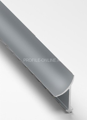 Алюминиевый внутренний угол для плитки закладной 10 мм PV30-34 темно-серый Ral 7000 2,7 м
