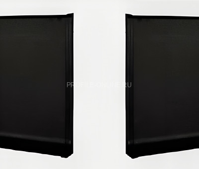 Комплект заглушек для плинтуса Евротрим L-80 ПВХ черный