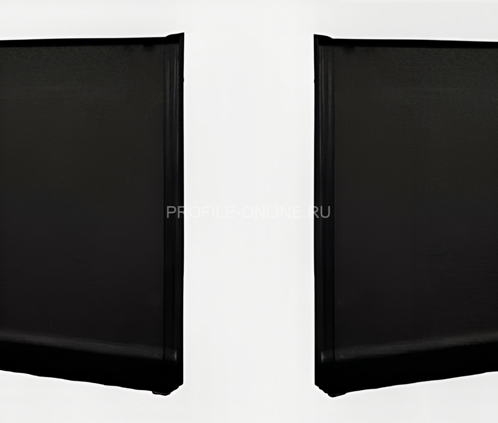 Комплект заглушек для плинтуса Евротрим L-80 ПВХ черный