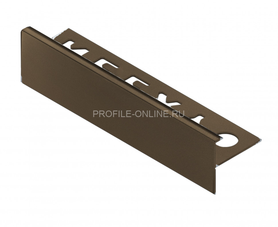 F-образный профиль алюминиевый 10 мм NEEXY PV53-47 MBR-D темная бронза матовая 2.7 м
