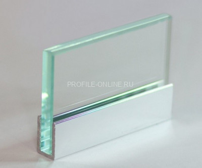 Алюминиевый П-профиль для стекла 9 мм ПО-145 серебро глянец 3 м