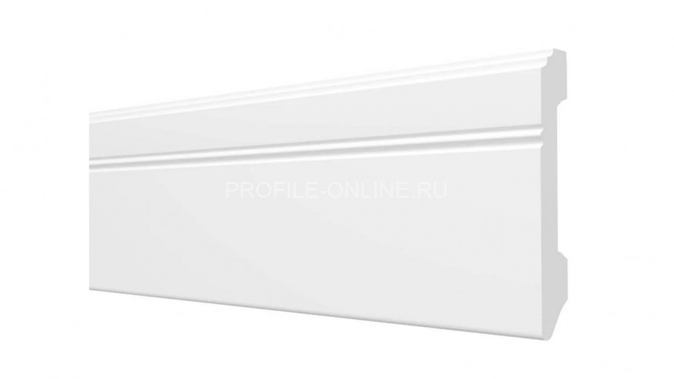 Напольный плинтус 108х12 мм Decor-Dizayn DD105 полистирол белый, под покраску 2 м