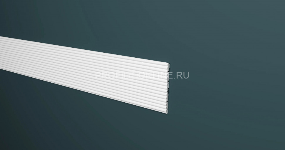 Отделочная стеновая декоративная панель 3D 150х9.7х3000 мм Decor-Dizayn DD933(3m) из полистирола белая, под покраску 3 м