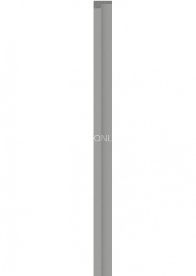 Левая планка-рейка для стеновой реечной панели VOX LINERIO S-LINE серая 2650х28х12 мм