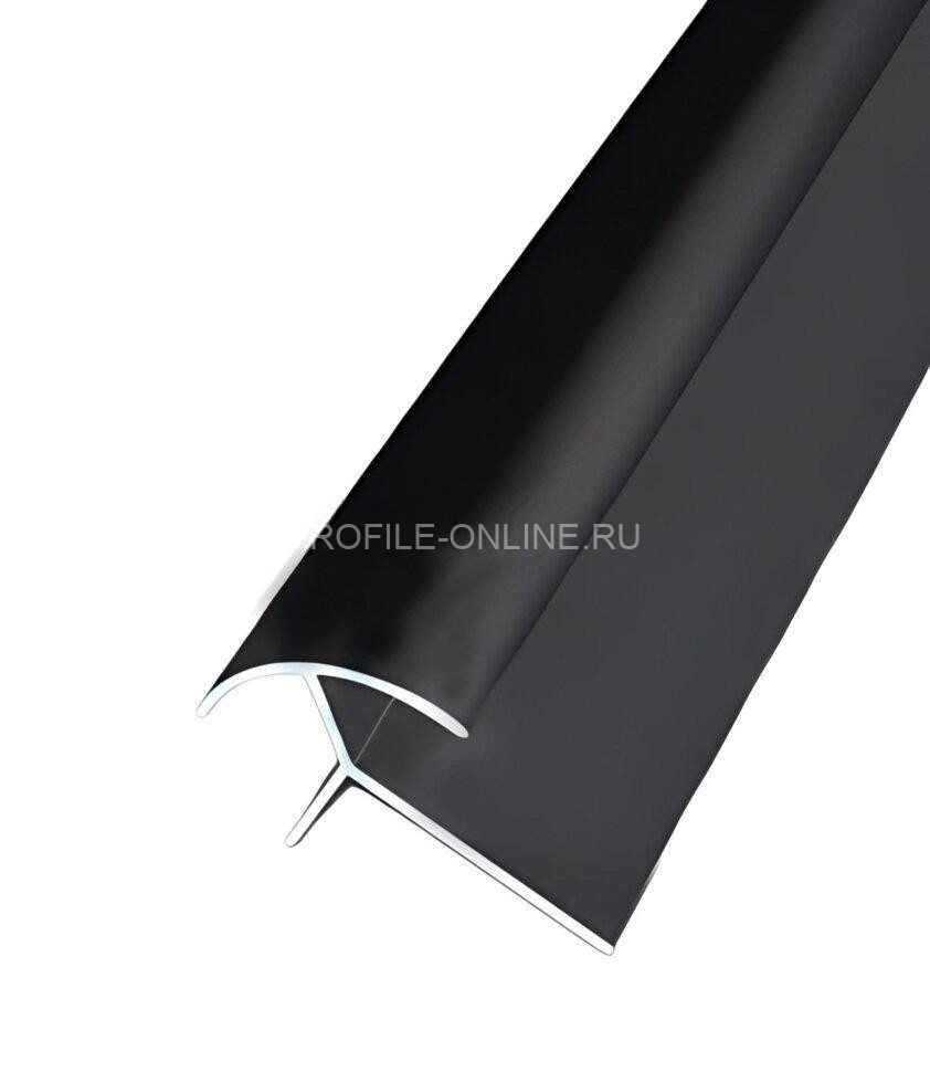 Алюминиевый закладной профиль для наружних углов 10х10 мм ПО-10х10 черный матовый 2.7 м