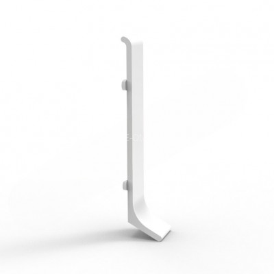 Стык для напольного плинтуса 40 мм Диал ПЛ-40ст 0032 белый муар RAL 9016