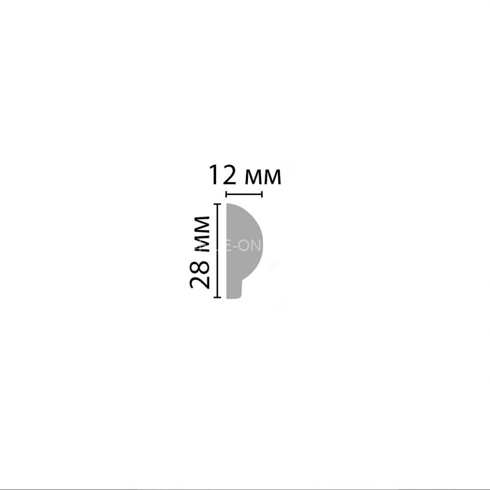 Молдинг гладкий DECOMASTER 97101 (30x12x2400) из полиуретана, белый под покраску