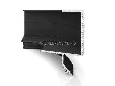 Радиусный элемент на внутренний угол D005.2 R50 мм Decaro D005.2R50inn черный