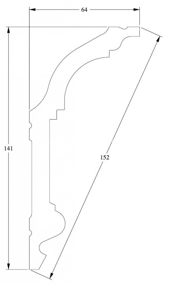 Гибкий потолочный плинтус Orac Decor Purotouch C339F белого цвета из полиуретана 141х64 мм 200 см