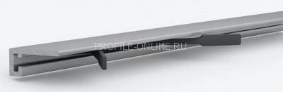 Алюминиевый микроплинтус скрытого монтажа 5х15 мм Laconistiq micro 15 classic серебро 245 см
