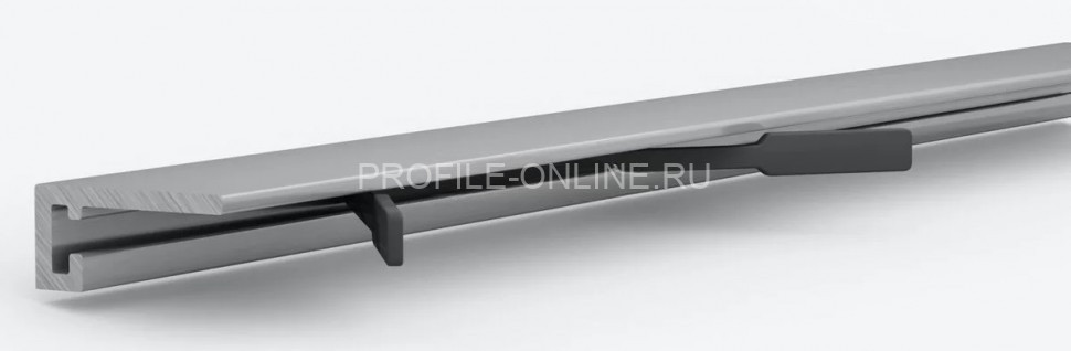 Алюминиевый микроплинтус скрытого монтажа 5х15 мм Laconistiq micro 15 classic серебро 245 см