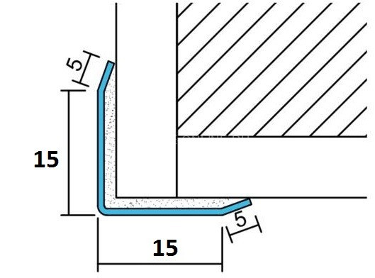 Нержавеющий уголок стальной 15х15 SAO12-15W серебро глянец 2,7 м