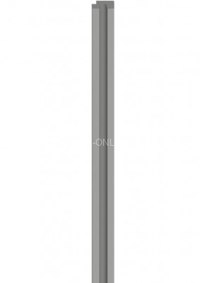 Правая планка-рейка для стеновой реечной панели VOX LINERIO S-LINE серая 2650х35х12 мм