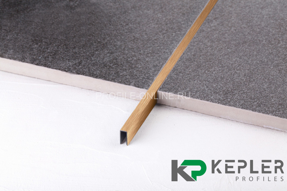 П-образный профиль 10х5 мм из нержавеющей стали SS 304 FSUP05-RS S.S.304 розовое золото сатинированное 2.7 м