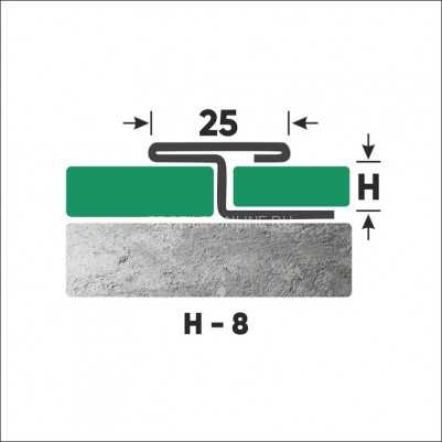 Т-профиль из нержавеющей стали закладной 8 мм FTZ 8 GS золото сатинированное 270 см