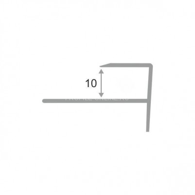 F-профиль гибкий из алюминия 10 мм ПФ-10 светло-серый муар 2.7 м