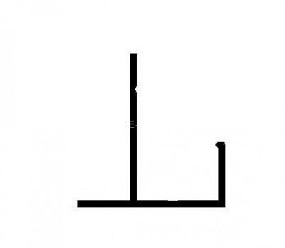 F-профиль алюминиевый под 12 мм низкий ОП-010 АД31 Т1-3000 3 м