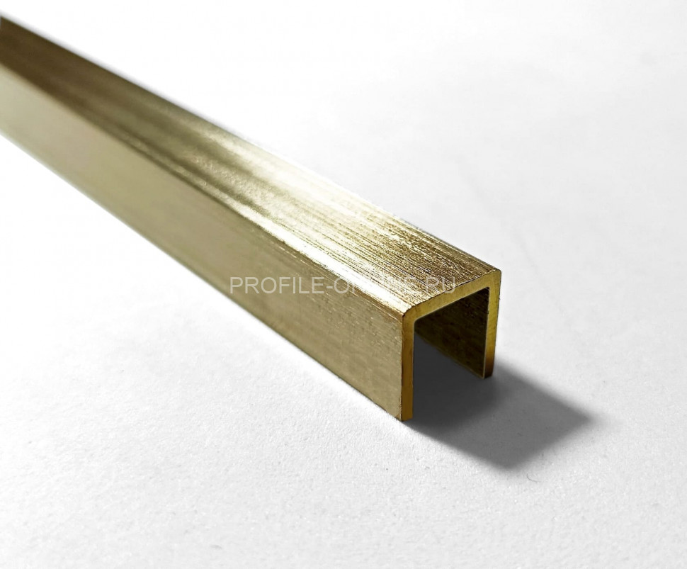 Латунный П-профиль PU 612 OS 12х6х12 шлифованный 2,7м