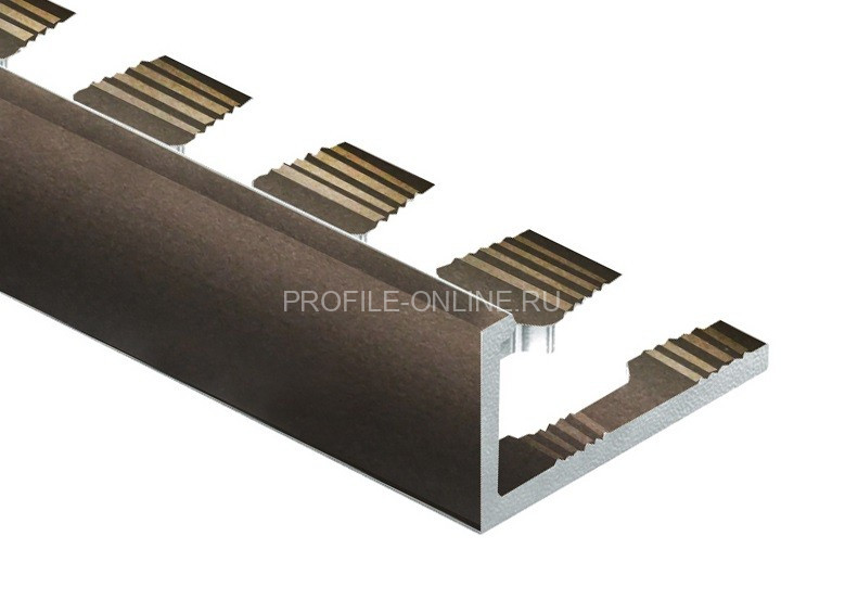 Алюминиевый профиль L-образный гибкий 10 мм PV05-06 бронза матовая 2,7 м
