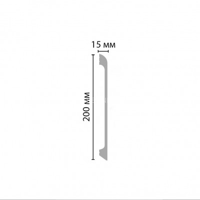 Плинтус напольный DECOMASTER D247 ДМ (200x15x2000) ударопрочный, белый, под покраску